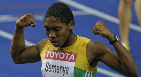 Caster Semenya à l'arrivée du 800 mètres. Tobias Schwarz / Reuters
