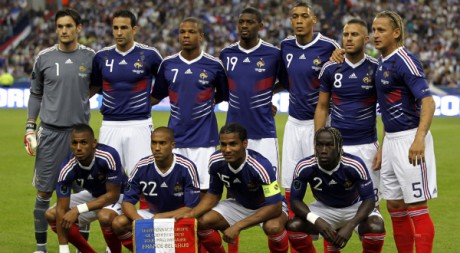 L'équipe de France de football, le 3 septembre 2010. REUTERS/Charles Platiau