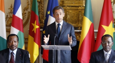Nicolas Sarkozy recevant des chefs d'Etats africains, Elysée, 13 juillet 2010 AFP/ Pool / Rémy de la Mauvinière