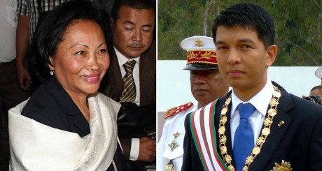 Lalao Ravalomanana et Andry Rajoeilina, deux des trois candidats contestés à Madagascar / AFP
