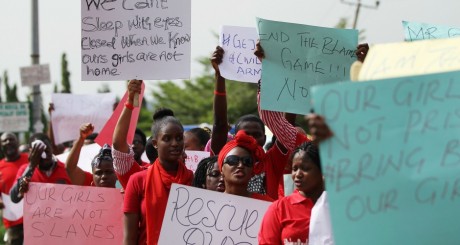 Manifestation pour la libération des adolescentes nigérianes, Abuja, 13 mai 201 / REUTERS