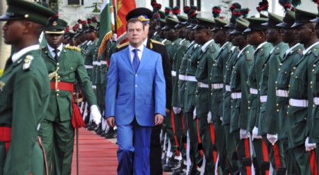 Le président russe Dmitri Medvedev à Abuja, au Nigéria , en juin 2009. REUTERS/Afolabi Sotunde
