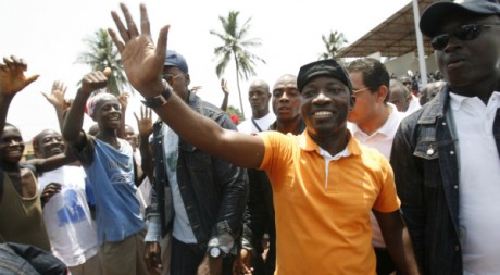 Charles Blé-Goudé lors d'un meeting de soutien à Laurent Gbagbo en 2010. Reuters/Luc Gnago