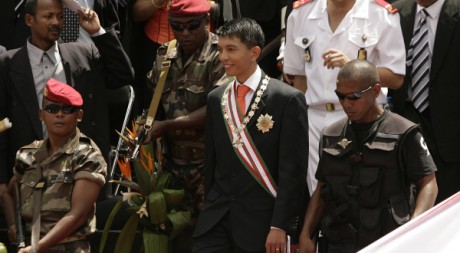 L'investiture d'Andry Rajoelina boycottée par les diplomates étrangers, Antananarivo, 21 mars 2009. REUTERS/Siphiwe Sibeko