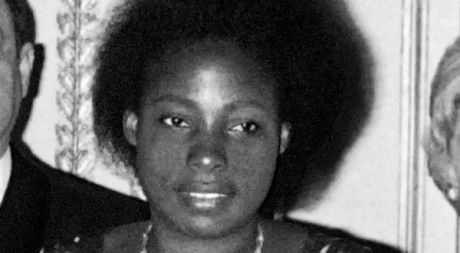 Agathe Habyarimana à l'Elysée en 1977. AFP/STF
