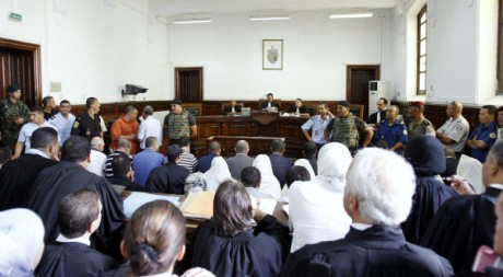 Le procès des proches de Ben Ali et de son épouse le mercredi 10 août à Tunis. REUTERS/Zoubeir Souissi