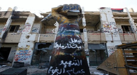 La forteresse de Kadhafi, Bab al-Azizia, après le passage des rebelles à Tripoli le 26 août REUTERS/Anis Mili