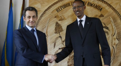 Paul Kagamé et Nicolas Sarkozy, Kigali, février 2010. © REUTERS/POOL New