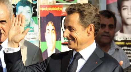 Sarkozy en visite à Benghazi, le 15 septembre 2011. REUTERS /Esam Al-Fetori 