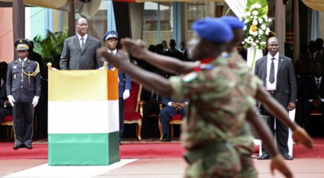 Cérémonie du 51e anniversaire de l'indépendance de la Côte d'Ivoire, le 7 août 2011. REUTERS/Luc Gnago