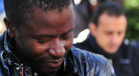 Marche anti-raciste à Florence en mémoire des deux Sénégalais tués le 17 décembre 2011. AFP/ALBERTO PIZZOLI 