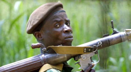 Un soldat congolais à Bangui, au sud de la Centrafrique le 8 novembre 2002. AFP/DESIREY MINKOH