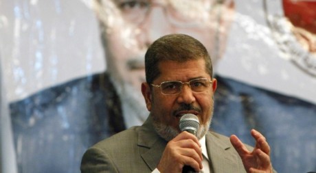 Mohammed Morsi, le candidat des Frères musulmans en meeting, le 14 juin 2012. Reuters/Asmaa Waguih