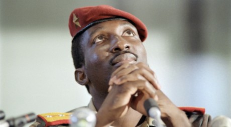 T.Sankara en conférence de presse au Zimbabwe, Harare, 2 sept. 1986, AFP photo D.Faget/A. Joe