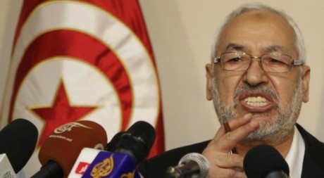 Le chef du parti Ennahda Rached Ghannouchi devant la presse, Tunis, 30 août 2012. REUTERS/Zoubeir Souissi