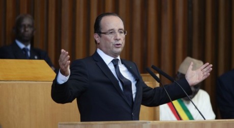 François Hollande lors de son discours de Dakar, le 12 octobre 2012. © REUTERS/Joe Penney