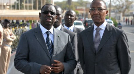 Le président Macky Sall en compagnie de son Premier ministre Abdoul Mbaye, le 3 mai 2012. AFP/Seyllou