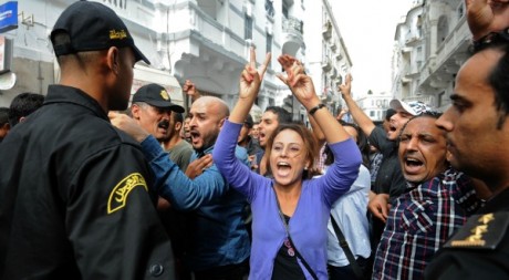 Manifestation à Tunis le 23 octobre 2012. AFP/FETHI BELAID 
