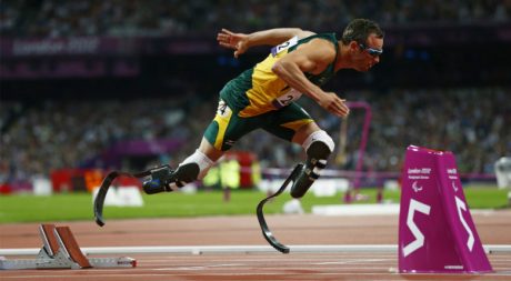 Le Sud-Africain Osacar Pistorius aux Jeux paralympiques de Londres, septembre 2012. © REUTERS/Eddie Keogh
