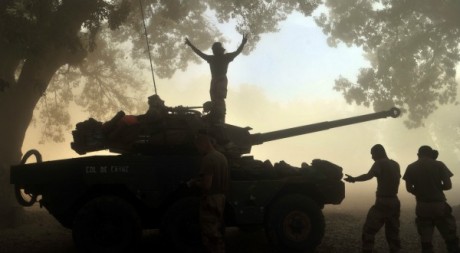 Soldats français à Nionno (Nord-Mali), 20 janvier 2013. © ISSOUF SANOGO / AFP