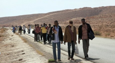 Travailleurs subsahariens, Libye, octobre 2012. © MAHMUD TURKIA / AFP