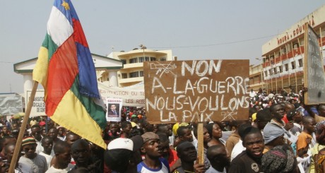 Des supporteurs de l'ex-président Bozizé, Bangui, janvier 2013 / REUTERS