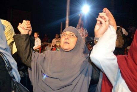 Naglaa Ali Mahmoud, la femme de Mohamed Morsi, le 12 mai 2012 au Caire. 