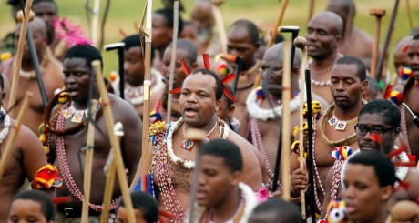 Le roi Mswati III lors d'une cérémonie traditionnelle, Swaziland / Reuters