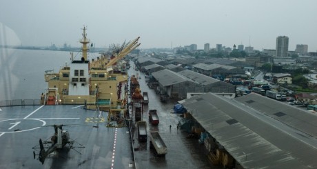 Une vue du port de Douala, Cameroun. / AFP