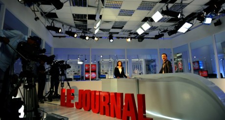 Plateau du journal d'une chaîne de télé tunisienne / AFP