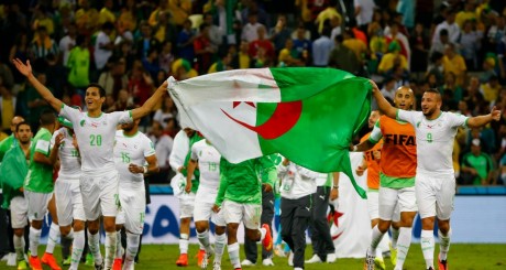 L'équipe algérienne après son match nul face à la Russie / REUTERS