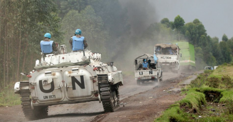 Des casques bleus près de Goma, en République démocratique du Congo, le 7 août 2013 | REUTERS/Thomas Mukoya