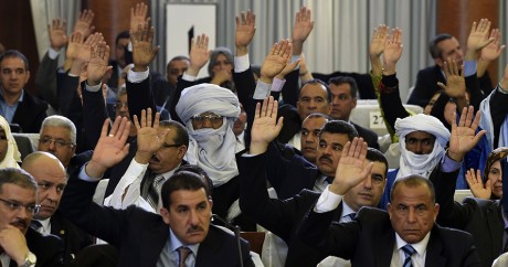 Des parlementaires algériens votent la réforme constitutionnelle, le 7 février 2016. Crédit photo: FAROUK BATICHE / AFP